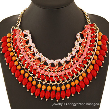 latest products in market handmade beaded statement necklace